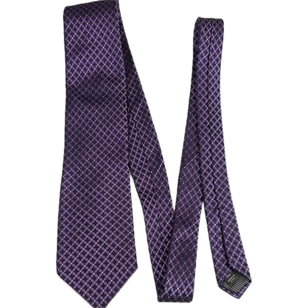 Nordstrom Floral Purple Silk Tie